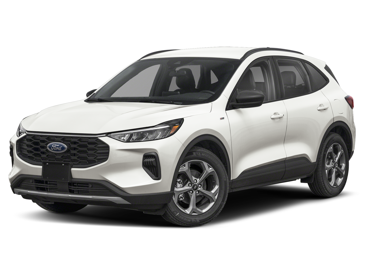 2026 Ford Escape ST-Line in Star White Metallic Tri-Coat — front three-quarter view