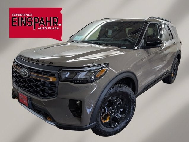 2026 Ford Explorer Tremor in Marsh Gray — front three-quarter view
