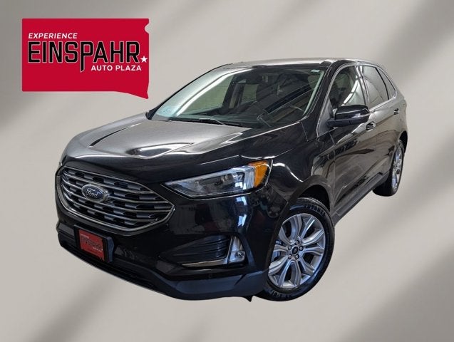 2024 Ford Edge Titanium in Black — front three-quarter view