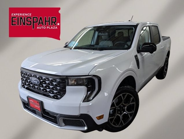 2026 Ford Maverick LARIAT in Oxford White — front three-quarter view