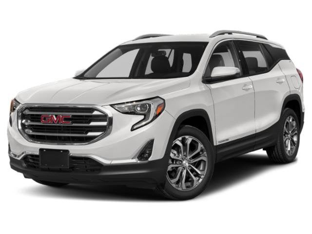 2020 GMC Terrain SLT in Summit White — front three-quarter view