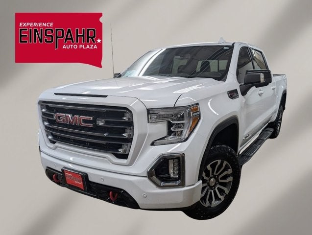 2021 GMC Sierra 1500 AT4 in Summit White — front three-quarter view