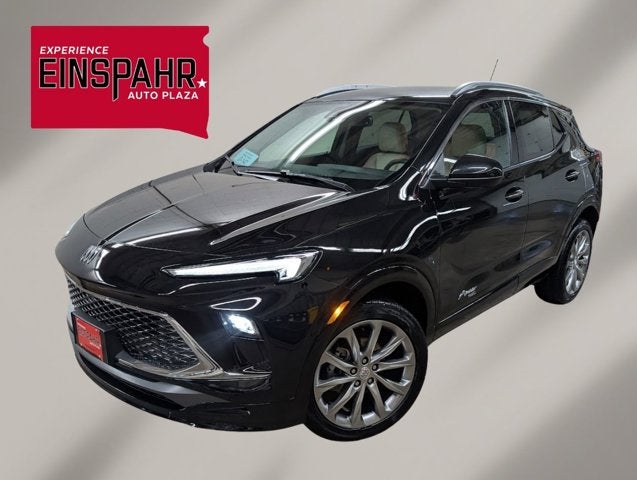 2024 Buick Encore GX Avenir in Ebony Twilight Metallic — front three-quarter view